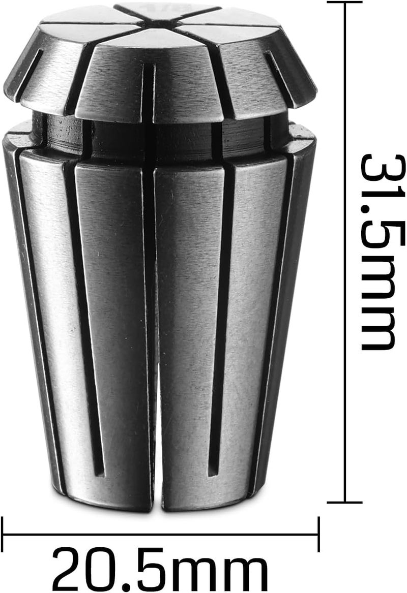 Genmitsu ER20 Router Collet, 14PCs, 1/16″ to 1/2″ CNC Engraving Router Bit Collet for Engraving Machine Tool, CNC Router, and Driver - Image 2